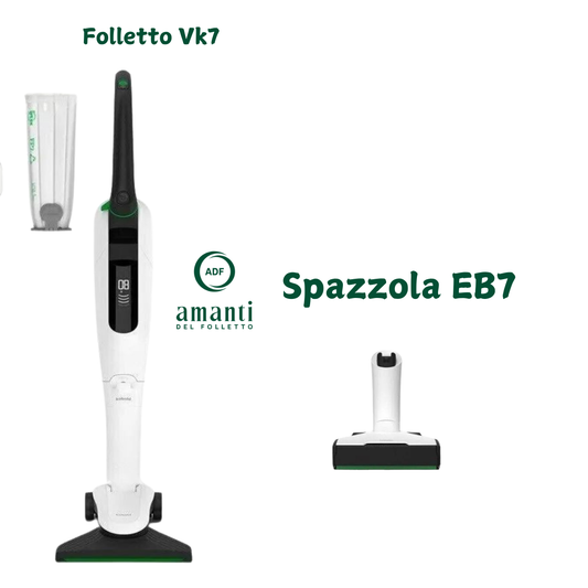 Folletto VK7 con spazzola HD7 e spazzola EB7
